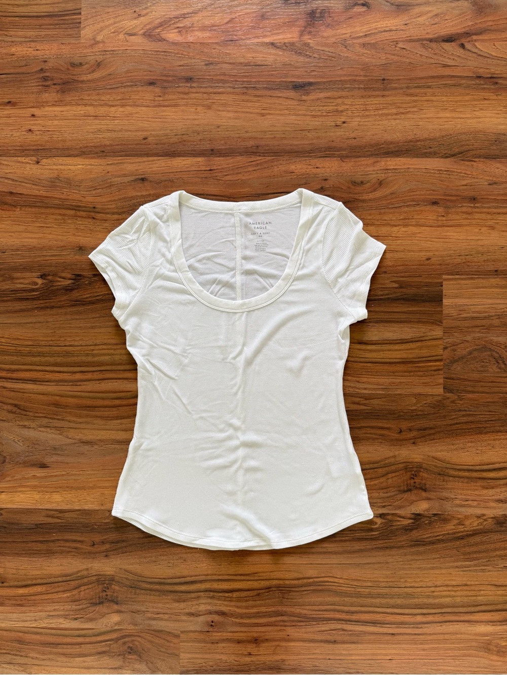 White American Eagle Soft & Sexy Ribbed Tee